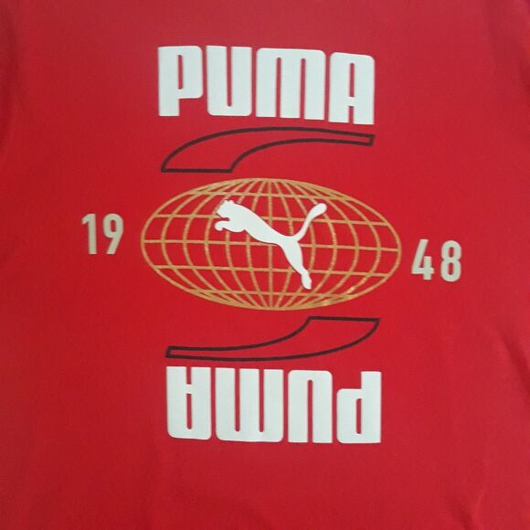 Puma Power Core 1948 T Shirt Mens Red XLT Short Sleeves Crew Neck Logo NWT - Picture 3 of 11